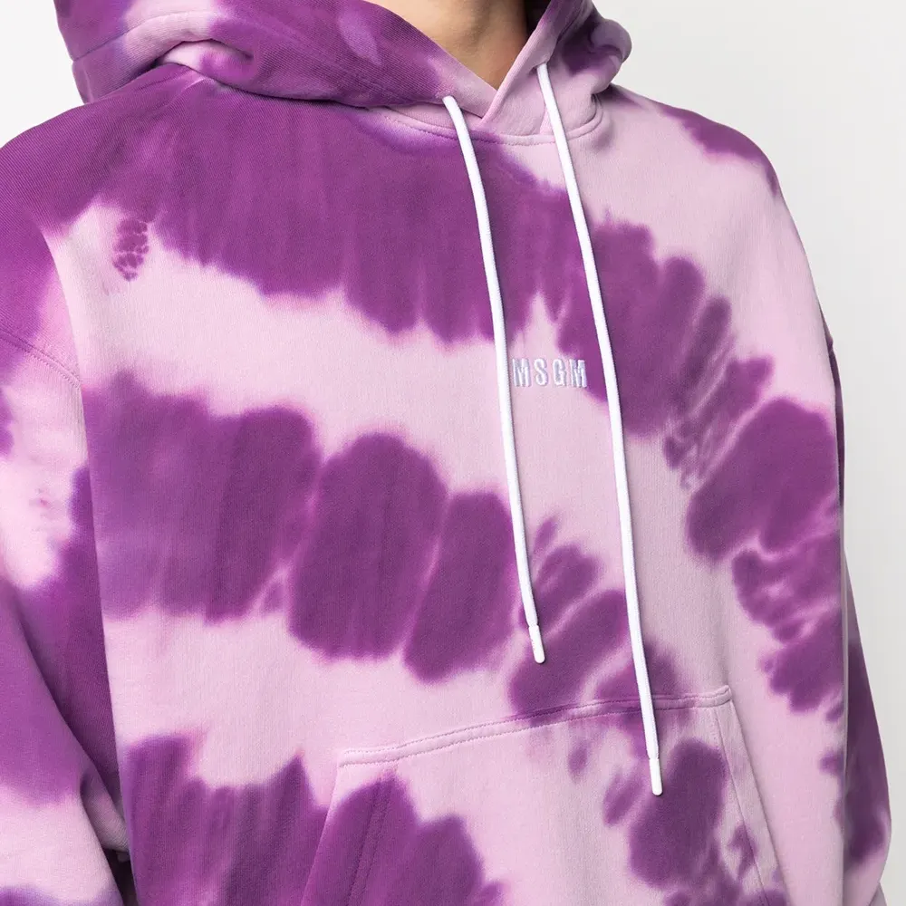 худи с принтом тай-дай и логотипом