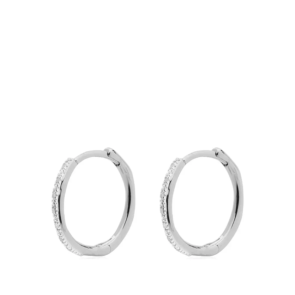 Серьги Riva Wave Medium Hoop с бриллиантами