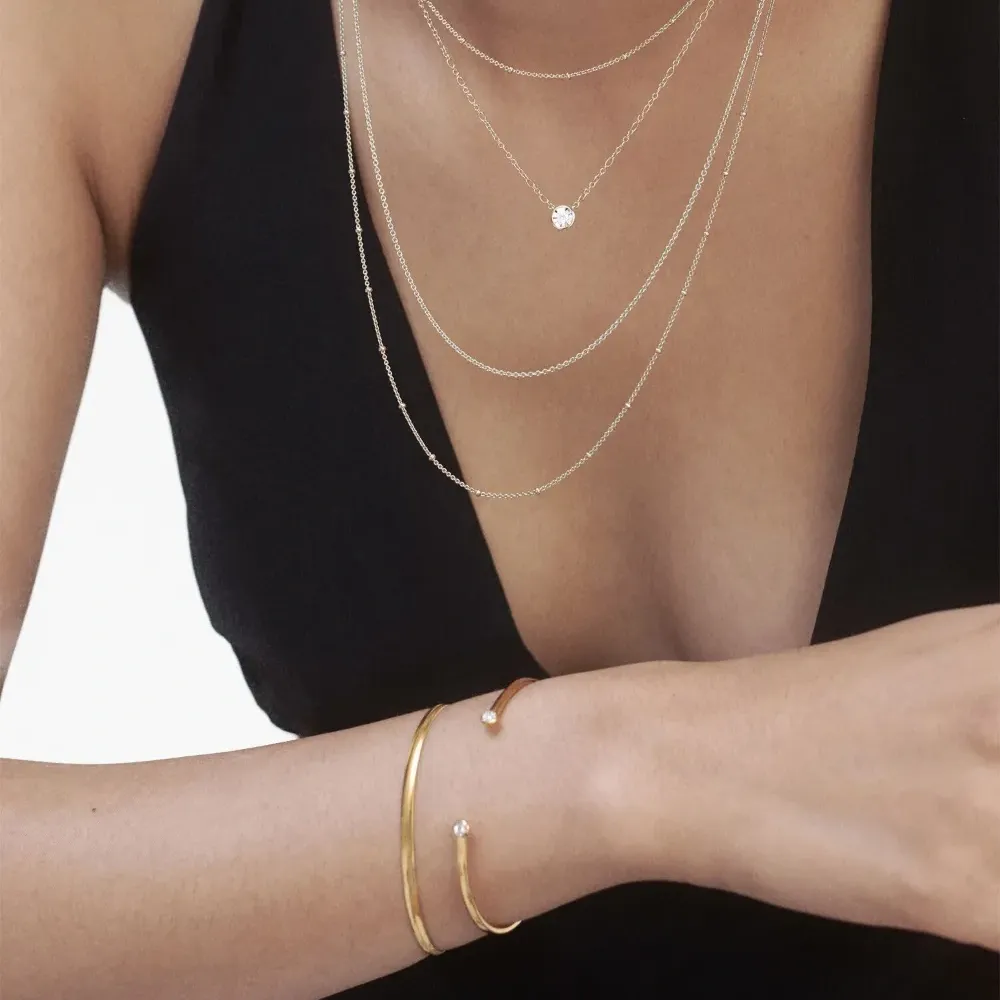 Колье из переработанного серебра