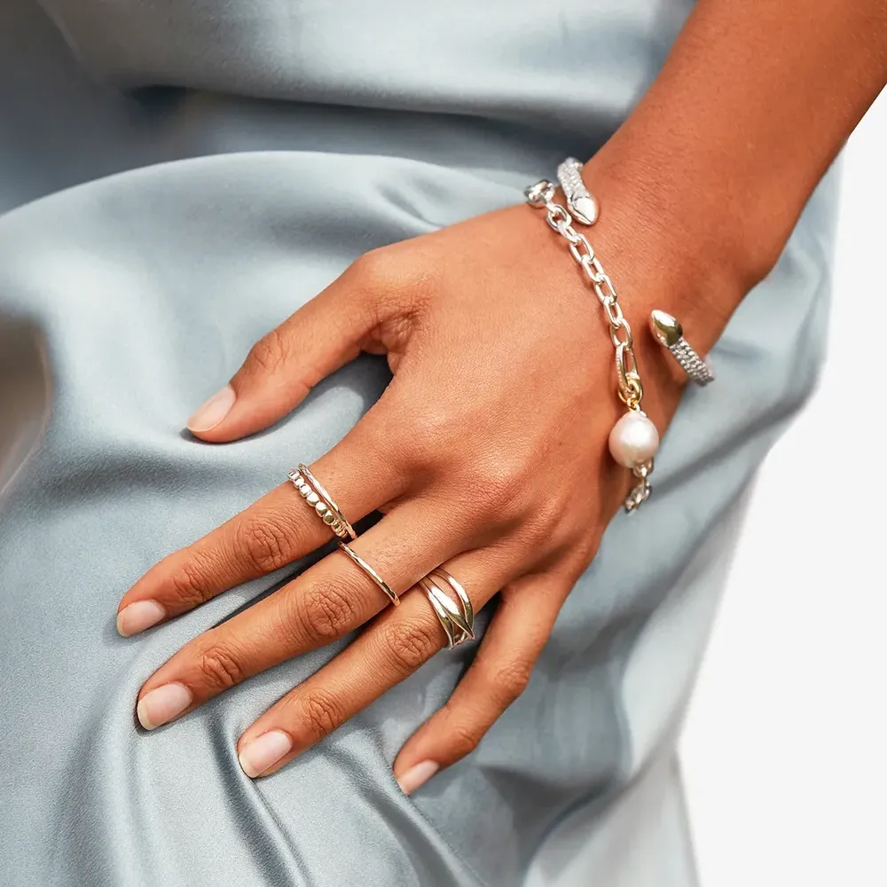 Подвеска Nura из переработанного серебра с барочным жемчугом