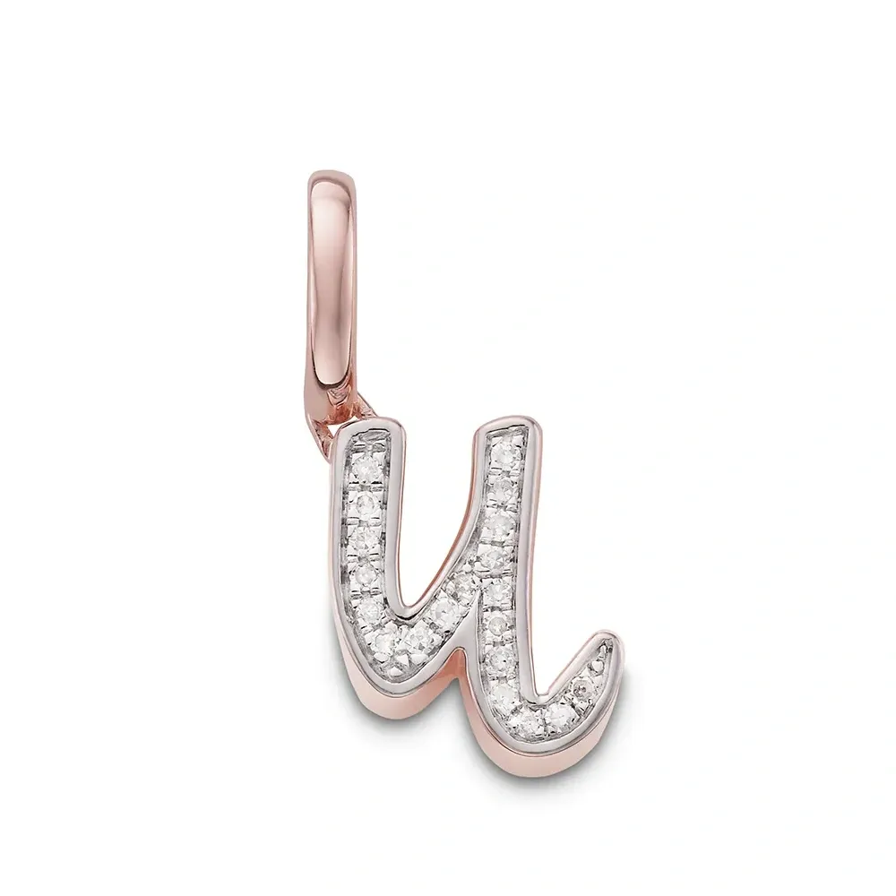 Подвеска в форме буквы U с бриллиантами