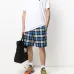 Клетчатые шорты с поясом Клетчатые шорты с поясом