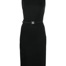 платье миди с поясом