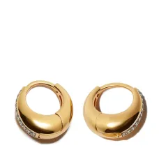 Маленькие серьги-кольца из желтого золота