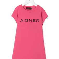 платье-футболка с вышитым логотипом