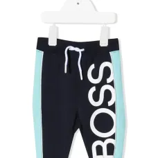 спортивные брюки со вставками и логотипом