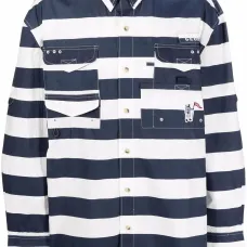 полосатая рубашка на пуговицах