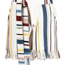 полосатые шорты с бахромой