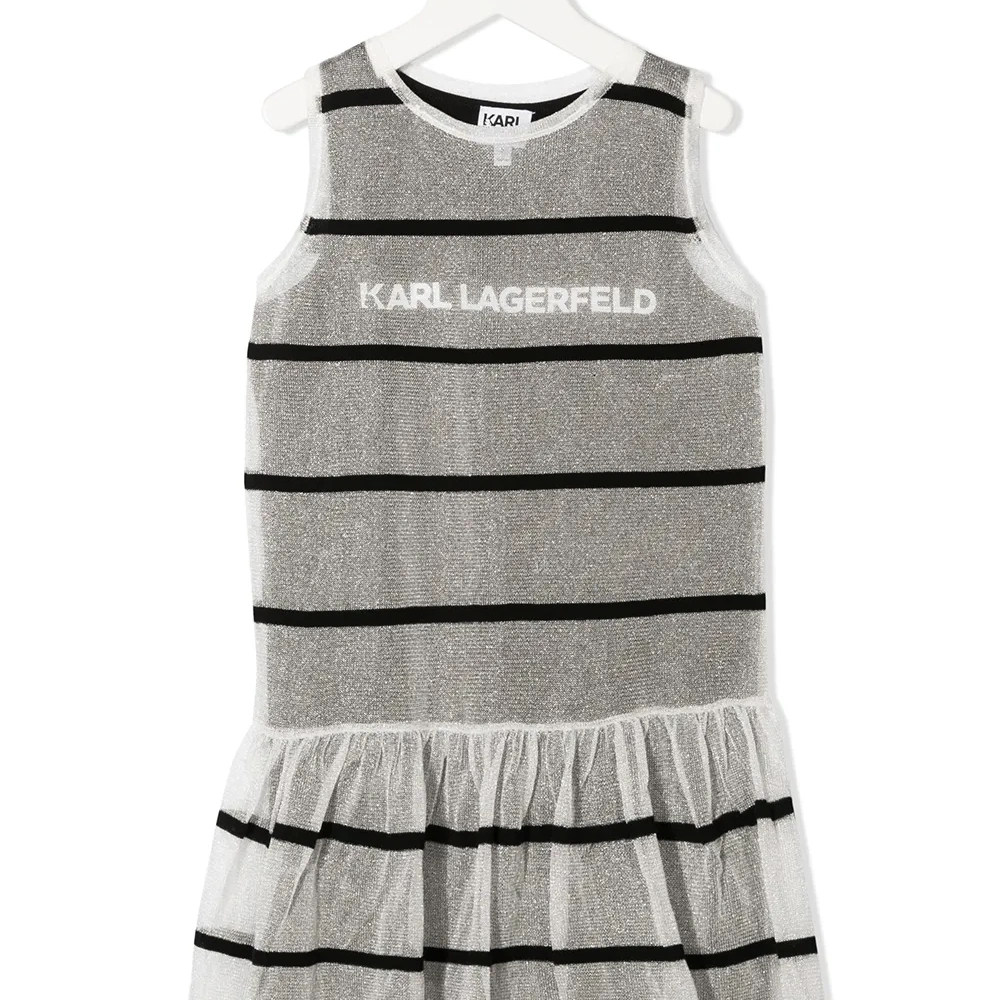 многослойное платье в полоску