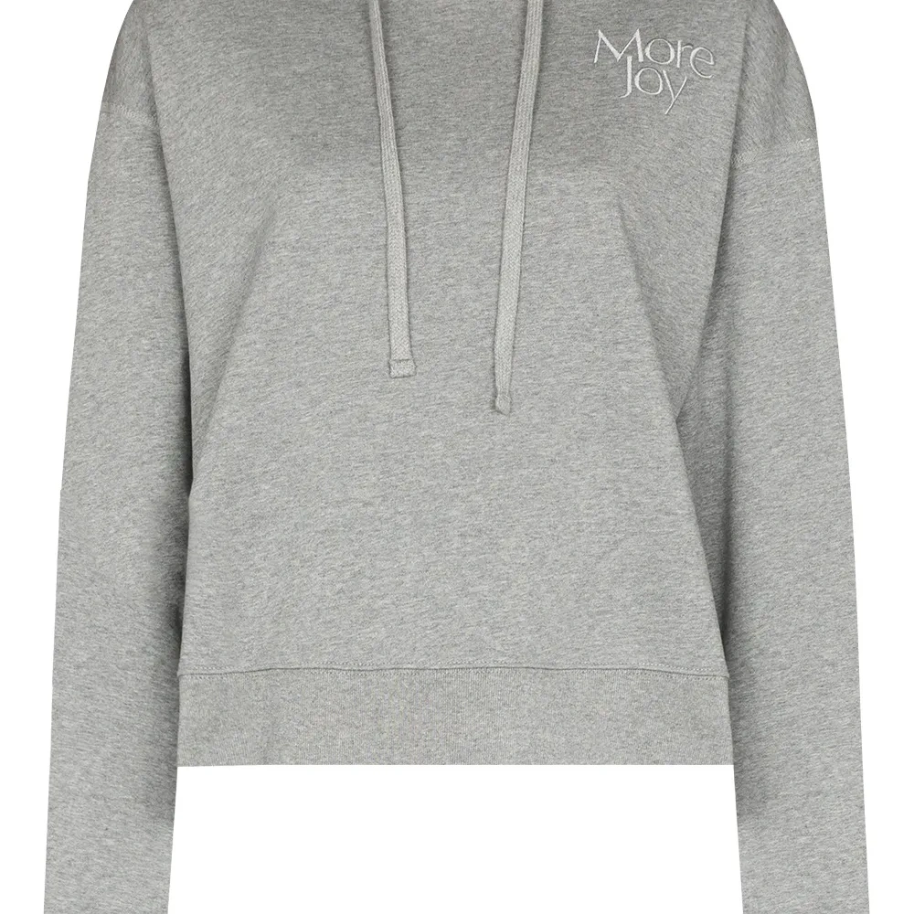 Укороченное худи с вышитым логотипом