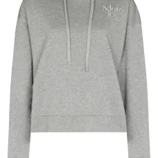 Укороченное худи с вышитым логотипом