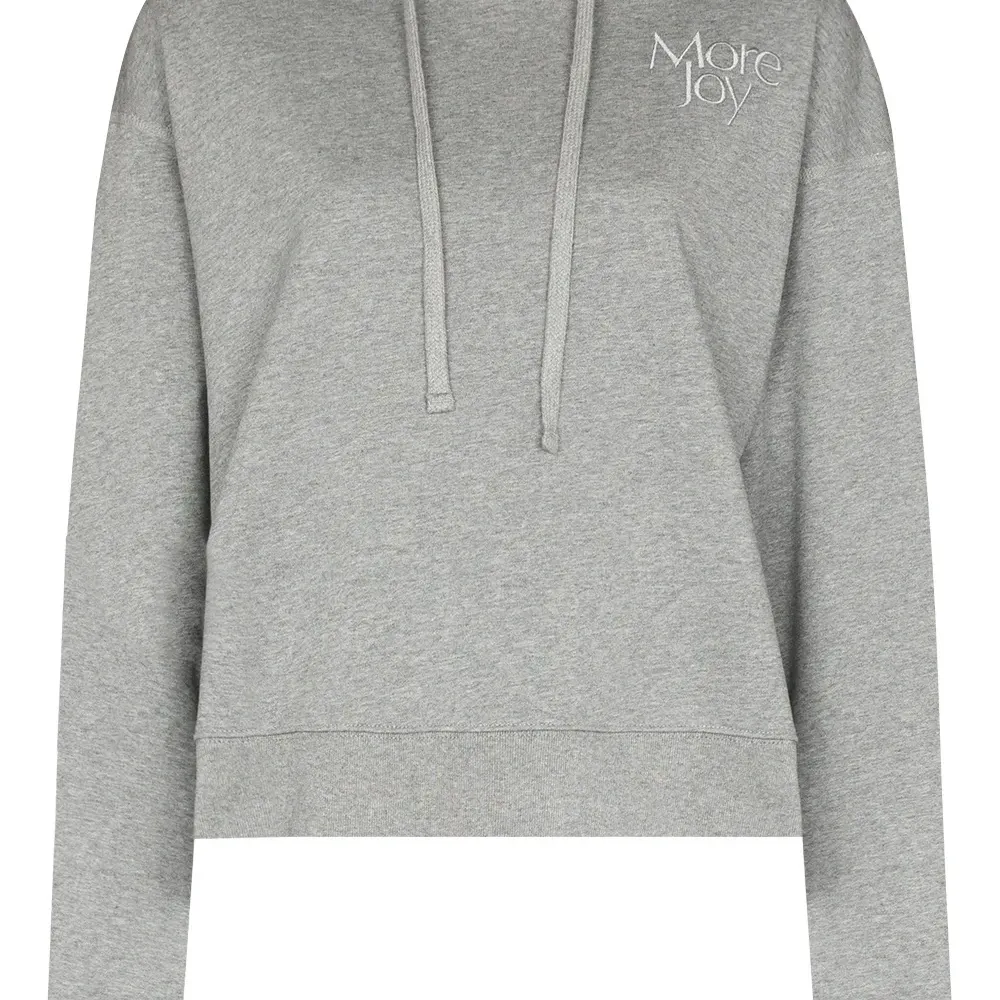 Укороченное худи с вышитым логотипом