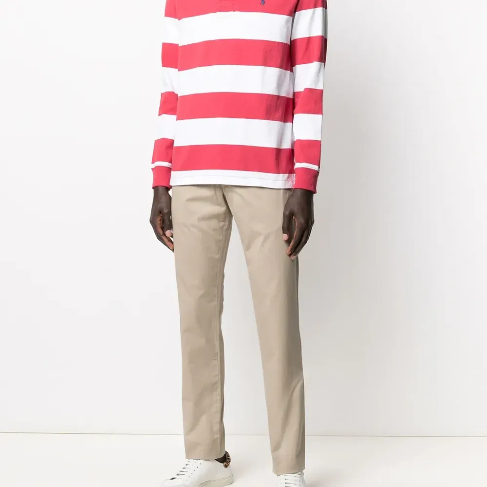 Брюки прямого кроя с нашивкой-логотипом