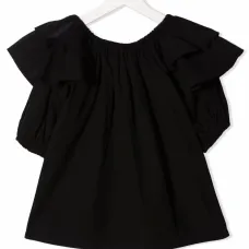 блузка с короткими рукавами и оборками