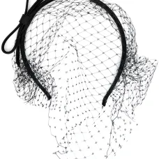 Ободок с бантом и вуалью