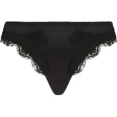 Атласные трусы-стринги с кружевом Атласные трусы-стринги с кружевом