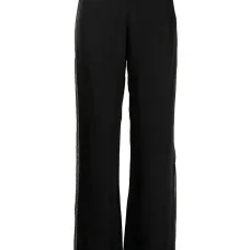 брюки широкого кроя с лампасами