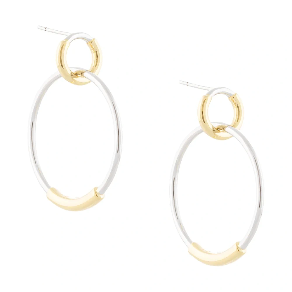 Двойные серьги-кольца