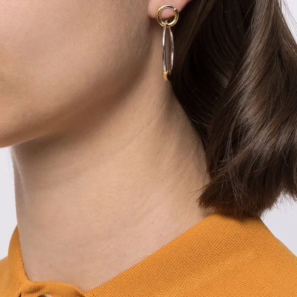 Двойные серьги-кольца