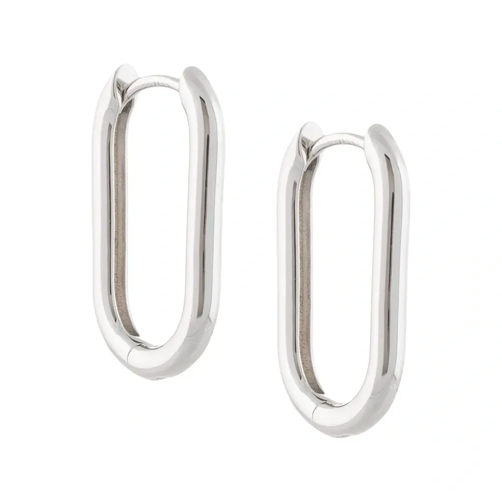 Овальные серьги-кольца