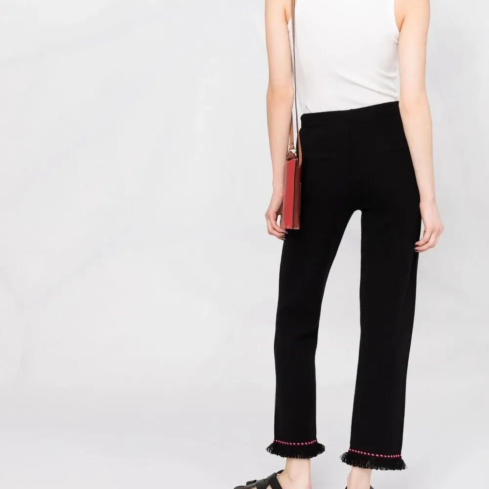 брюки с контрастной строчкой