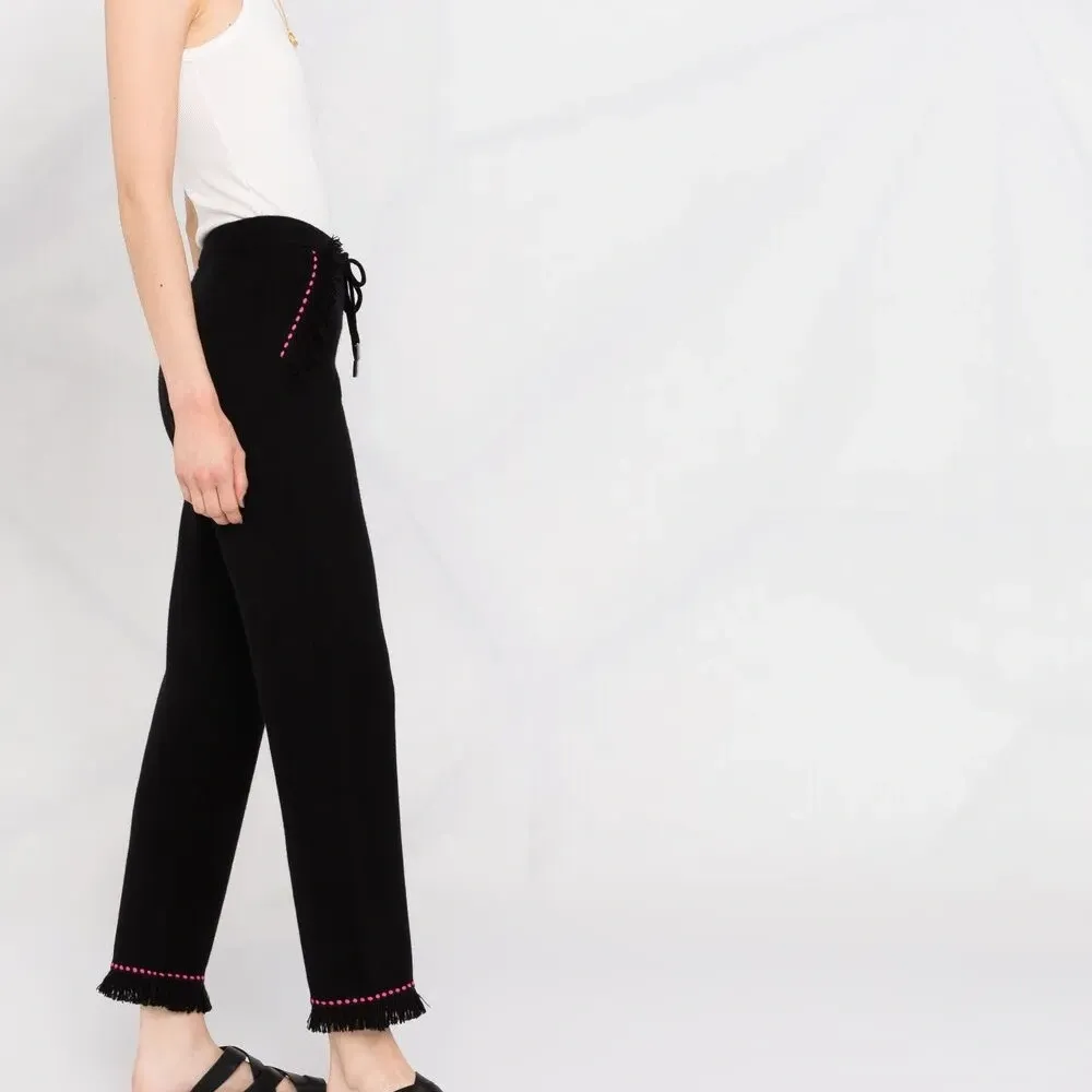 брюки с контрастной строчкой