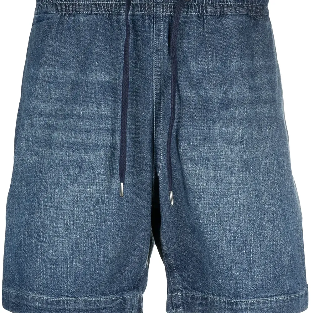 джинсовые шорты с вышитым логотипом