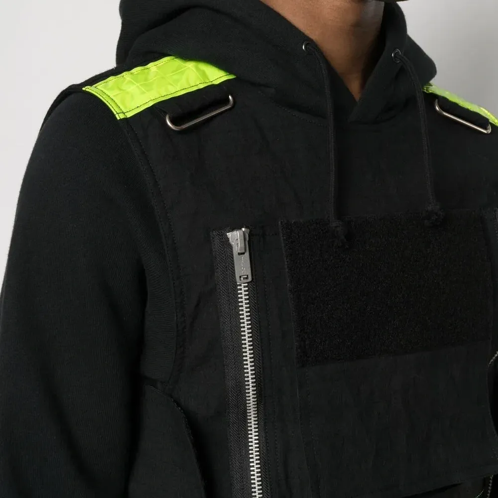 Многослойное худи со светоотражающей вставкой