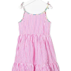 Полосатое платье без рукавов