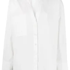 Рубашка свободного кроя с V-образным вырезом Рубашка свободного кроя с V-образным вырезом