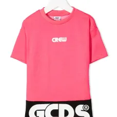 Платье-футболка в стиле колор-блок с логотипом Платье-футболка в стиле колор-блок с логотипом