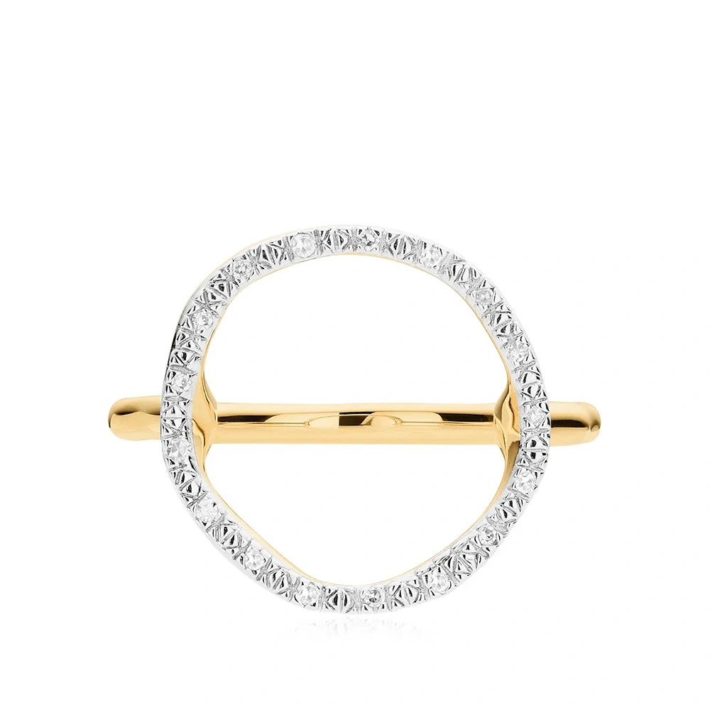 Кольцо Riva из желтого золота с бриллиантами