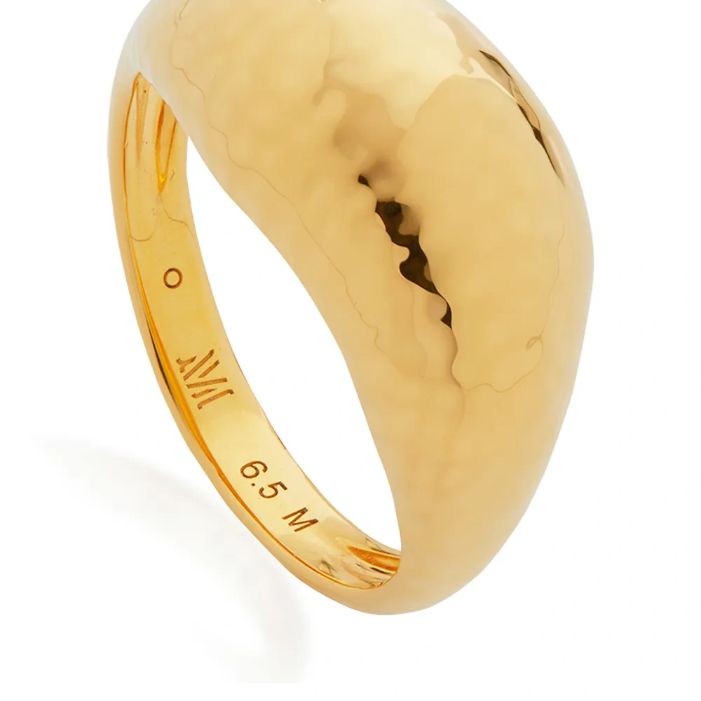 Кольцо Deia Domed из позолоченного серебра