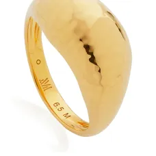 Кольцо Deia Domed из позолоченного серебра