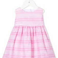 полосатое платье с завязками