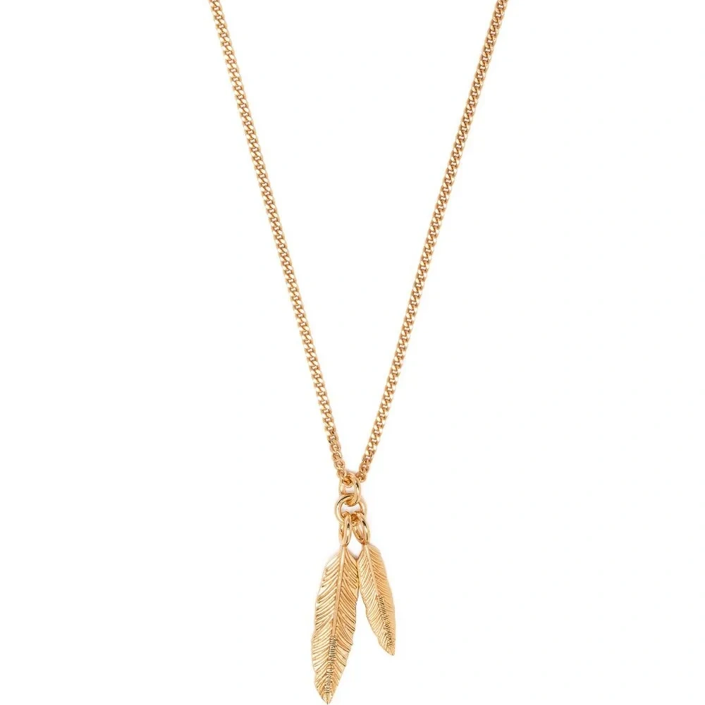 Позолоченное колье с подвеской