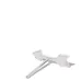 Серьга-гвоздик Arrow из белого золота с бриллиантом