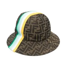 Панама с узором FF и контрастными полосками