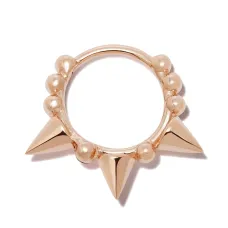 Серьга из розового золота с шипами