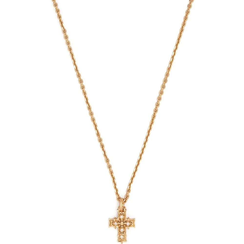 Позолоченное серебряное колье с бриллиантами