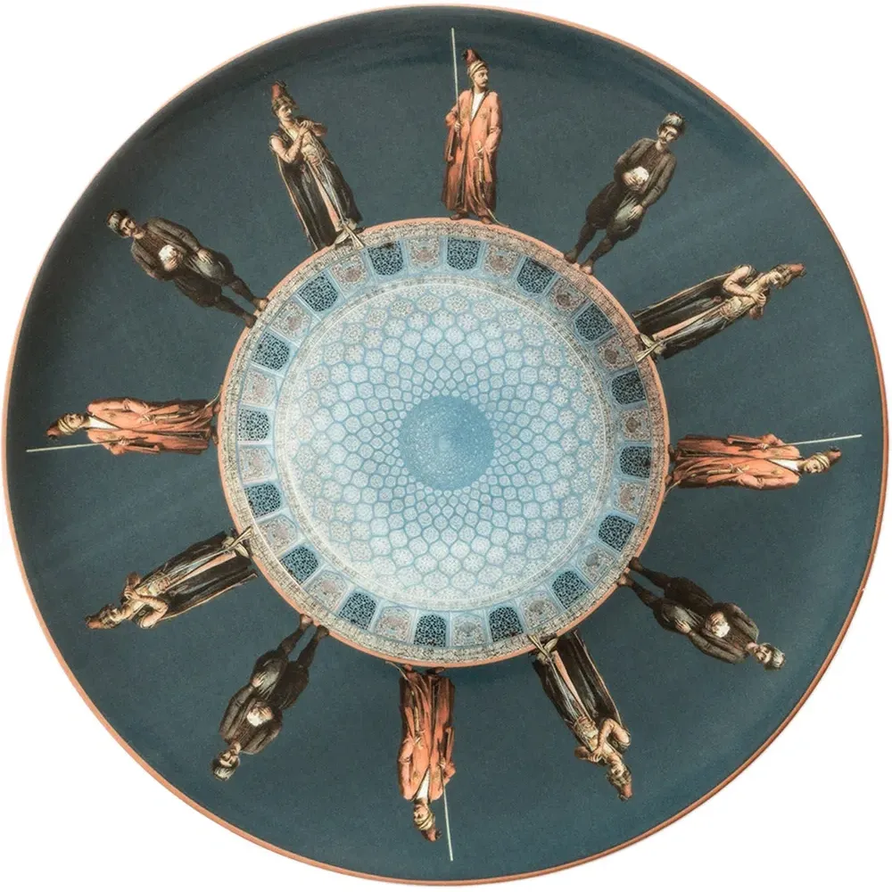 Керамическая тарелка с узором (28 см)