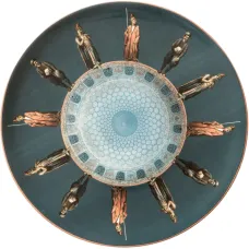 Керамическая тарелка с узором (28 см)