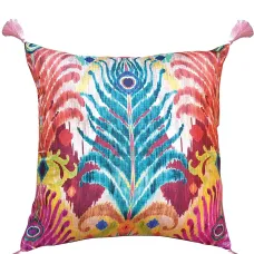Подушка из смесового шелка с принтом