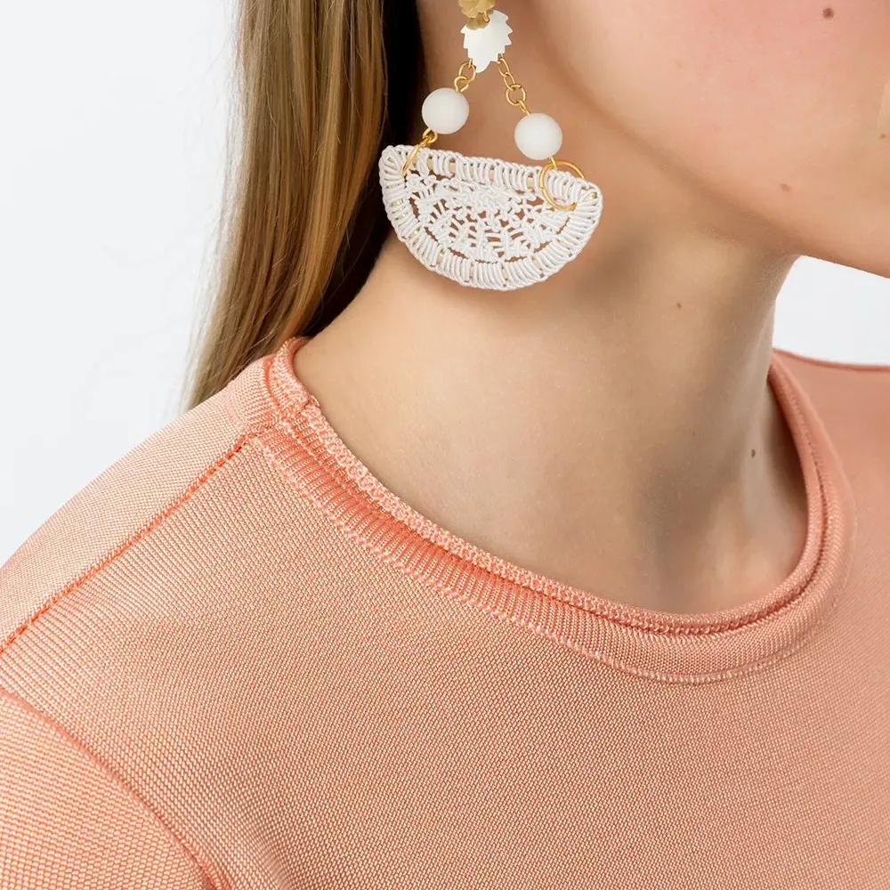 Серьги в технике кроше