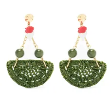 Серьги в технике кроше