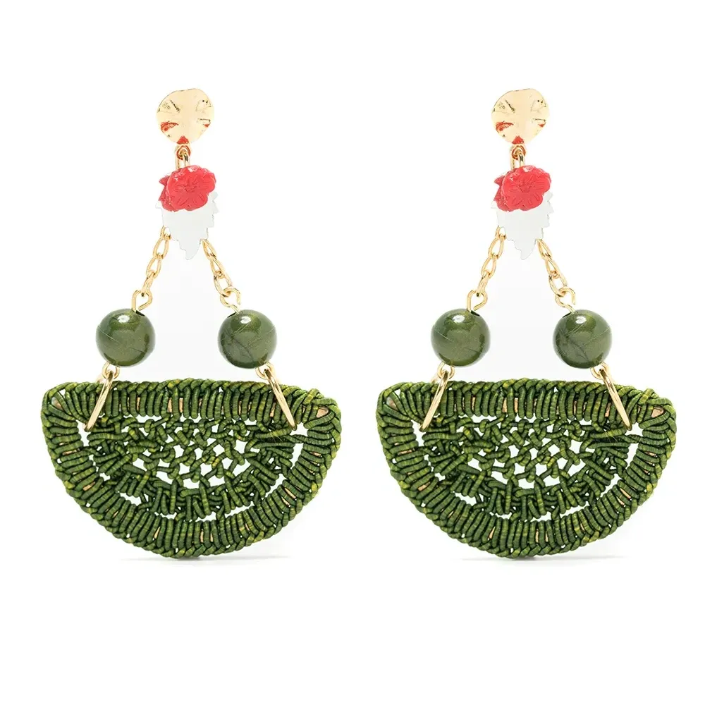 Серьги в технике кроше