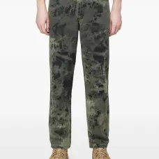 Джинсы с принтом тай-дай