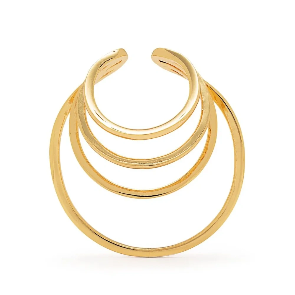 Серьга-кафф из нескольких колец