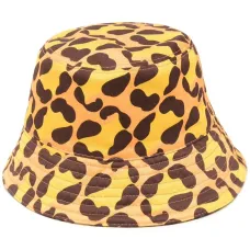 Панама с леопардовым принтом и логотипом