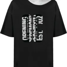 футболка с двойным воротником